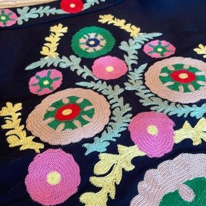 Boden Riley Embroidered Navy blue mini skirt size 8 US